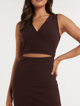 Ray Wrap Front Midi Dress Forever New