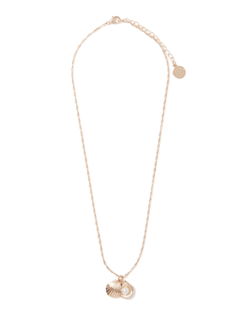 Andrina Oyster Pendant Necklace Forever New