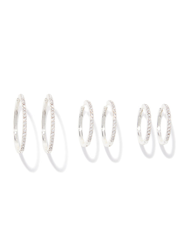 Abbie Sparkle Hoop Earrings Pack Forever New