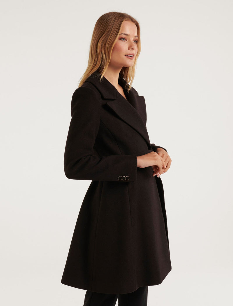 Eloise Fit And Flare Coat Forever New