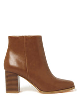 April Block Heel Boot Tan Forever New