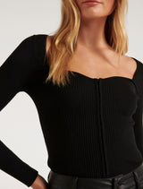 Leila Corset Knit Top Forever New