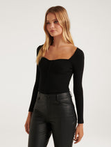 Leila Corset Knit Top Forever New