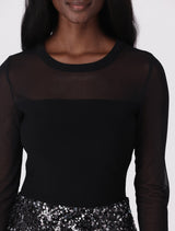 Cristina Long Sleeve Mesh Top Forever New