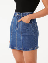 Kaylie Denim Mini Skirt Forever New