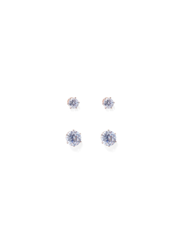 Jess Cubic Zirconia Two Pack Stud Earrings Forever New