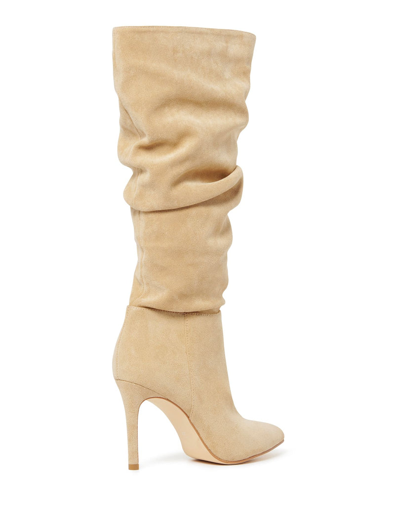 Courtney Rouched Knee Boot - Forever New