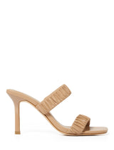 Maggie Ruched Strap Stiletto - Latte - Forever New