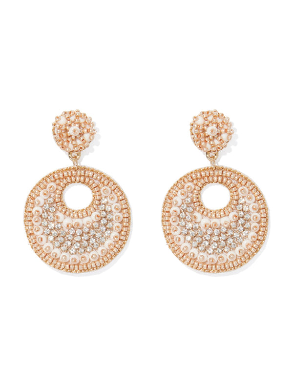 Dana Dia & Beaded Circle Drop Earrings - Forever New