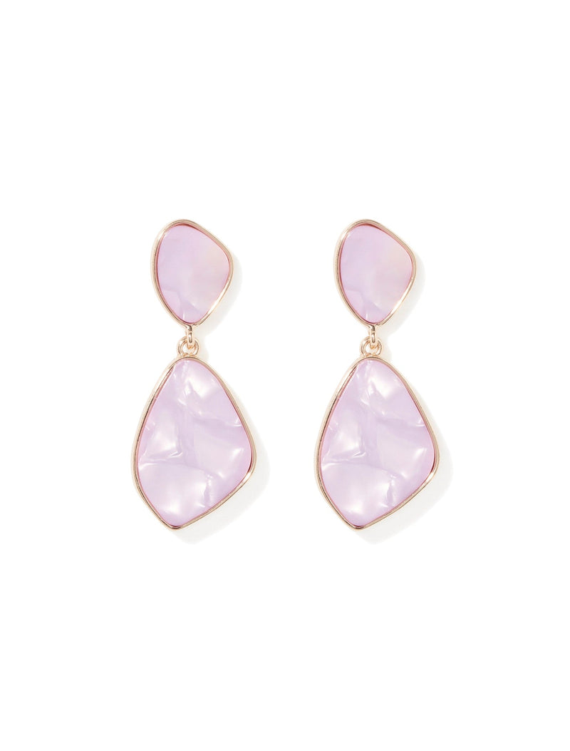Jaimi Acrylic Swirl Geo Drop Earrings Forever New