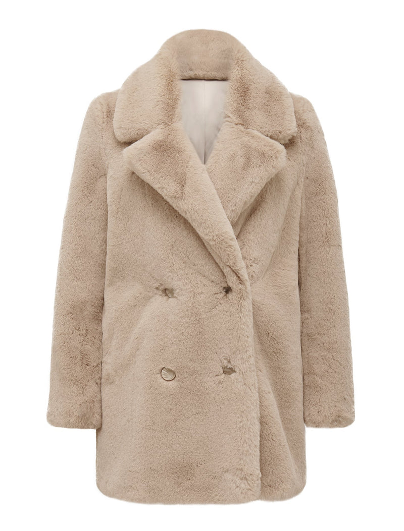Hester Fur Peacoat Forever New