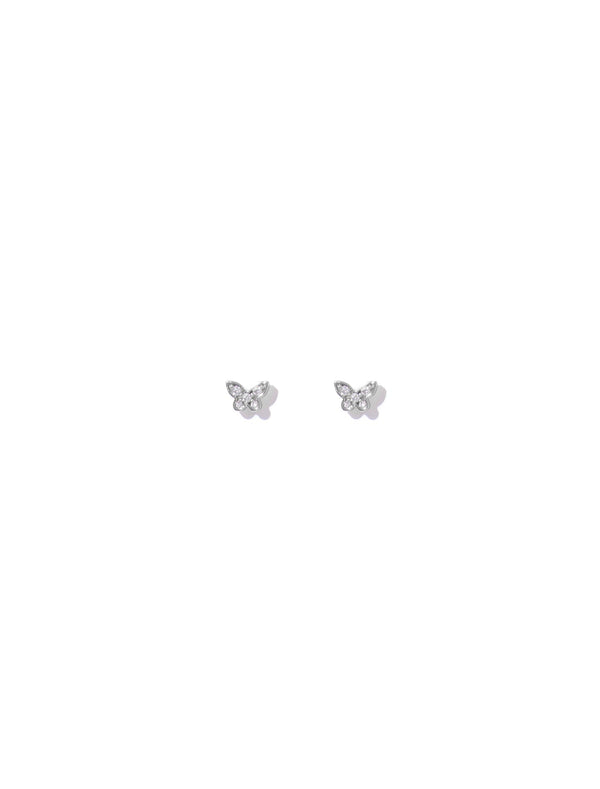 Molly Cubic Zirconia Butterfly Stud Earrings - Forever New