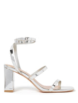Zelly Strappy Block Heel Silver Forever New