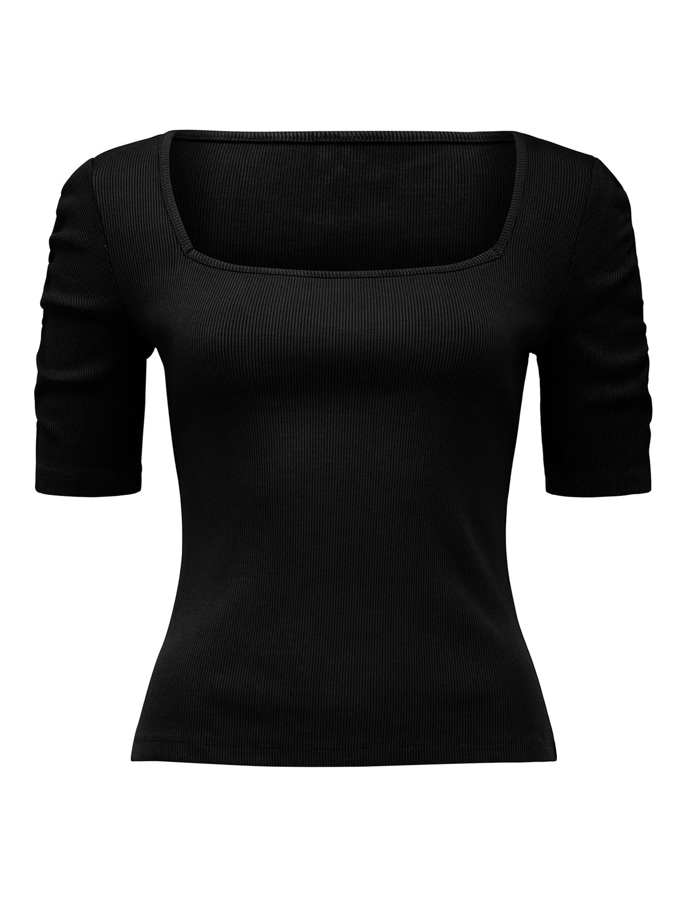 Tobi Square Neck Top Black | Forever New