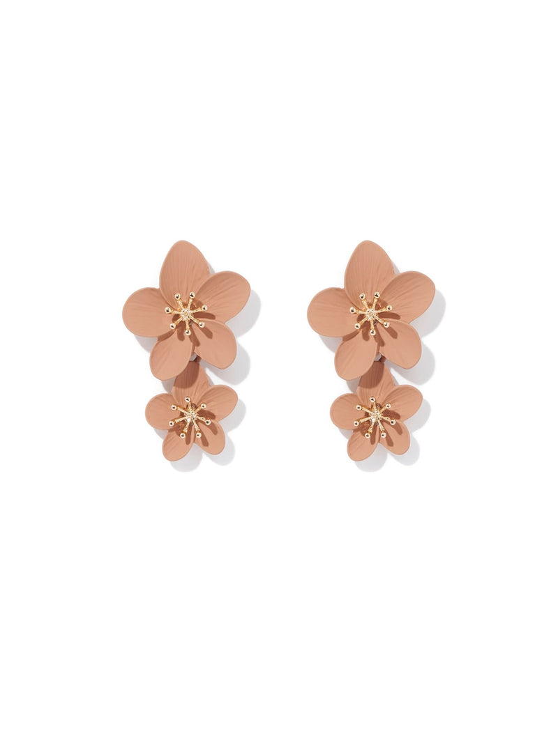 Carly Flower Drop Earrings Forever New