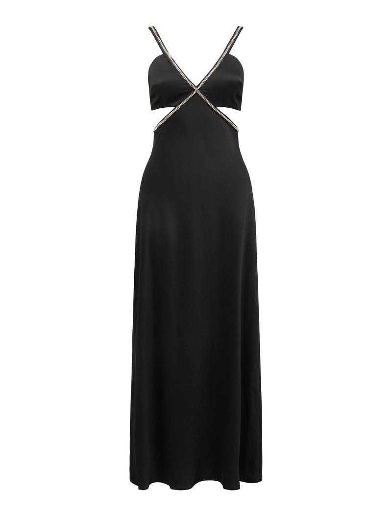 Anika Petite Satin Trim Mini Dress Forever New