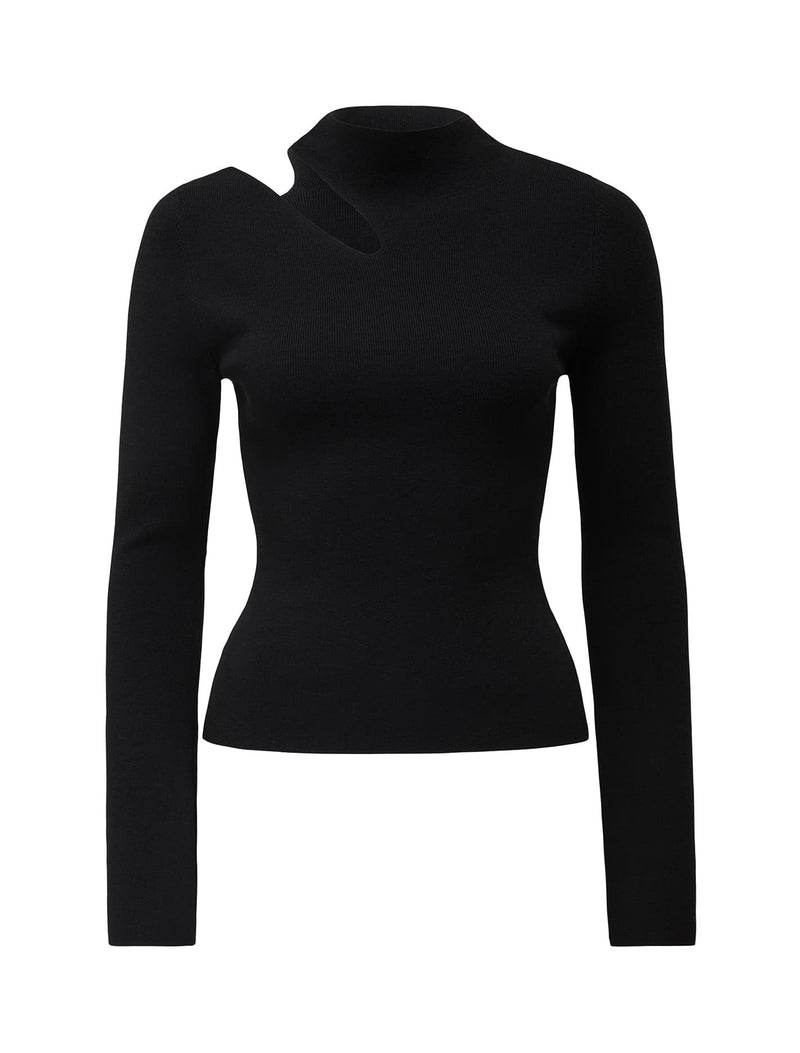 Quinn Cut Out Shoulder Knit Top Forever New