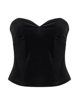 Yana Velvet Sweet Heart Bustier Top Forever New