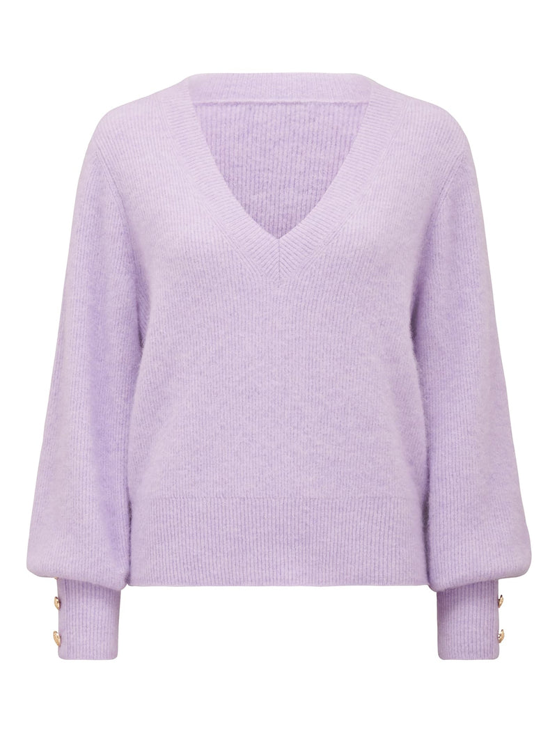 Fearne Button Cuff Knit Jumper Forever New