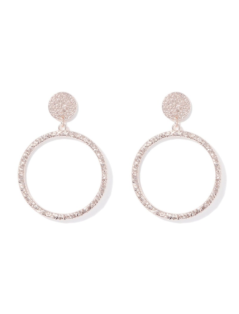 Carrie Textured Hoop Earrings Forever New