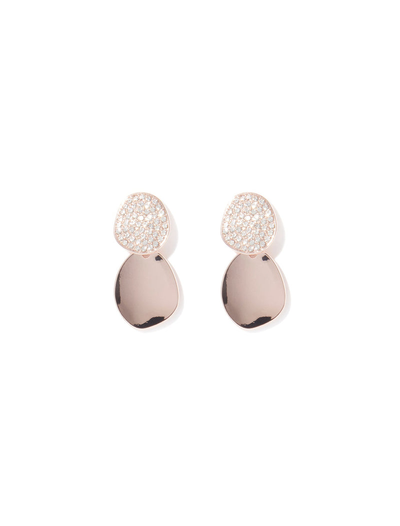 Rosa Crystal Disc Earrings Forever New