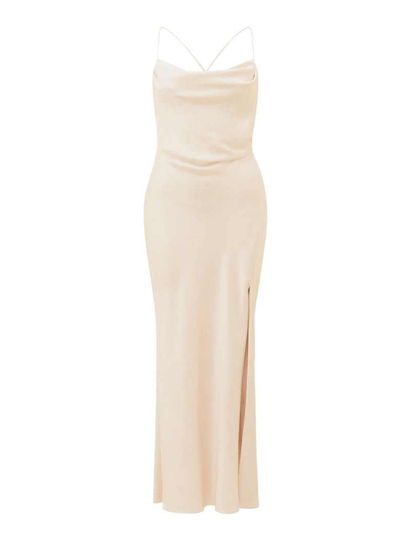 Remy Tie Back Satin Maxi Dress