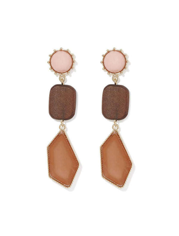 Ally Natural Stone Drop Earrings Forever New