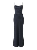 Mia Petite Boat Neck Satin Maxi Dress Forever New