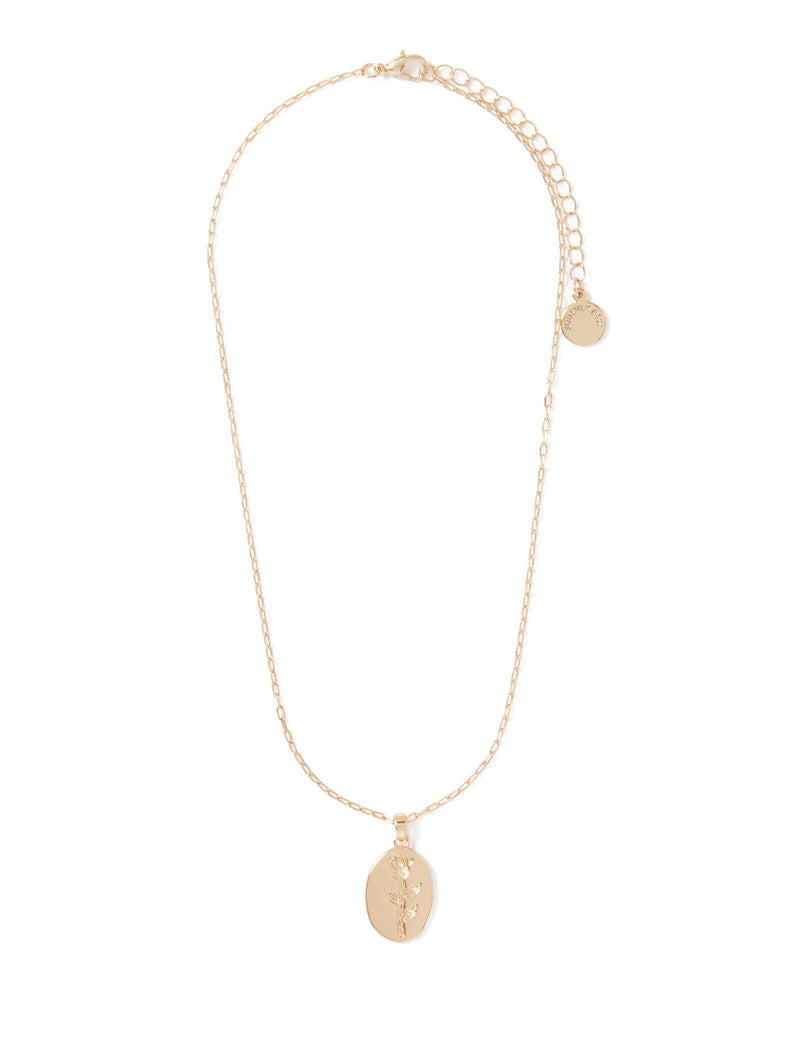 Gail Gold Plated Pendant Necklace Forever New