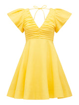 June Ruched V Neck Mini Dress Forever New