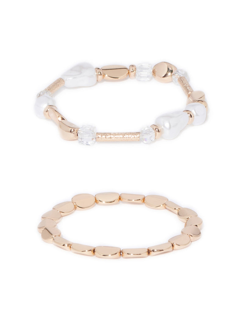 Lottie Layered Bead Bracelet Forever New