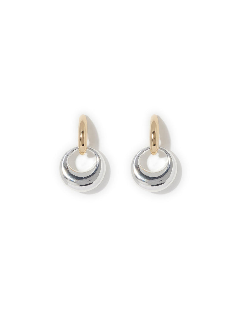 Dot Double Hoop Drop Earrings Forever New