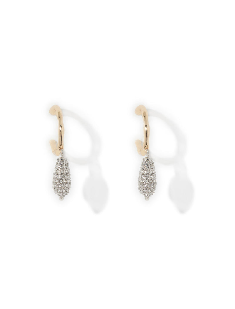 Sara Stone Drop Hoop Earrings Forever New