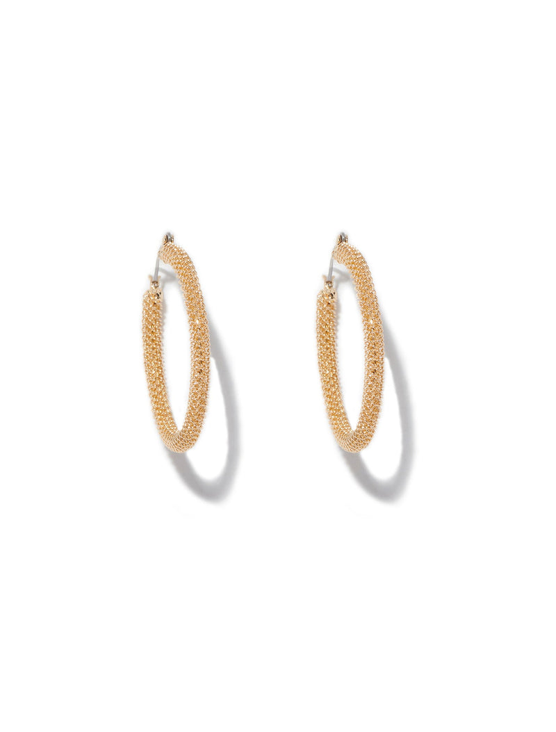 Tahlia Textured Hoop Earrings Forever New
