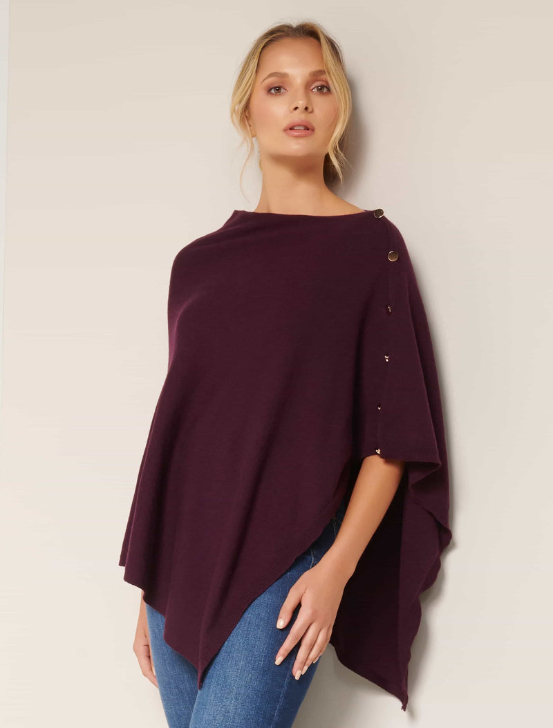 Chloe Button Poncho - Forever New