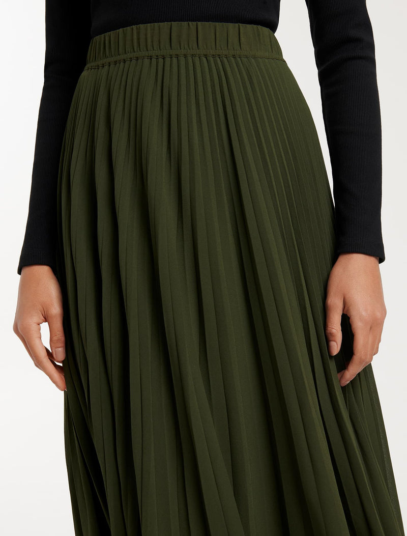 Harper Pleated Midi Skirt - Forever New