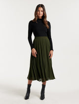 Harper Pleated Midi Skirt - Forever New