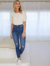 Olivia High Rise Sculpting Crop Jean - Forever New
