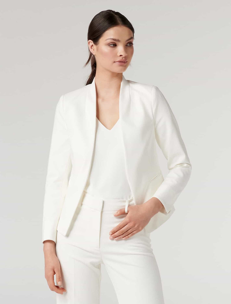 Alice Fitted Blazer Porcelain Forever New