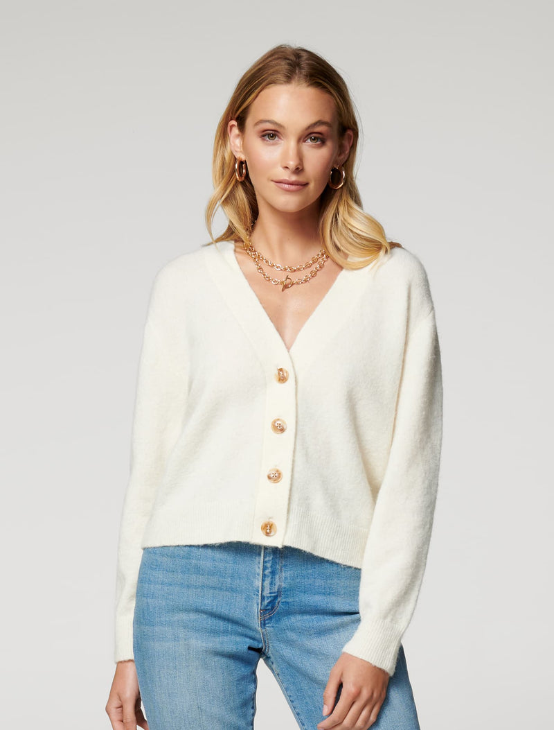 Tahlia V Neck Button Knit Cardigan - Forever New