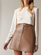 Kim Vegan Leather Mini Skirt - Forever New