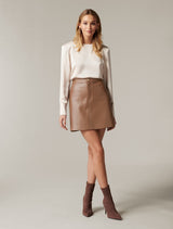 Kim Vegan Leather Mini Skirt - Forever New