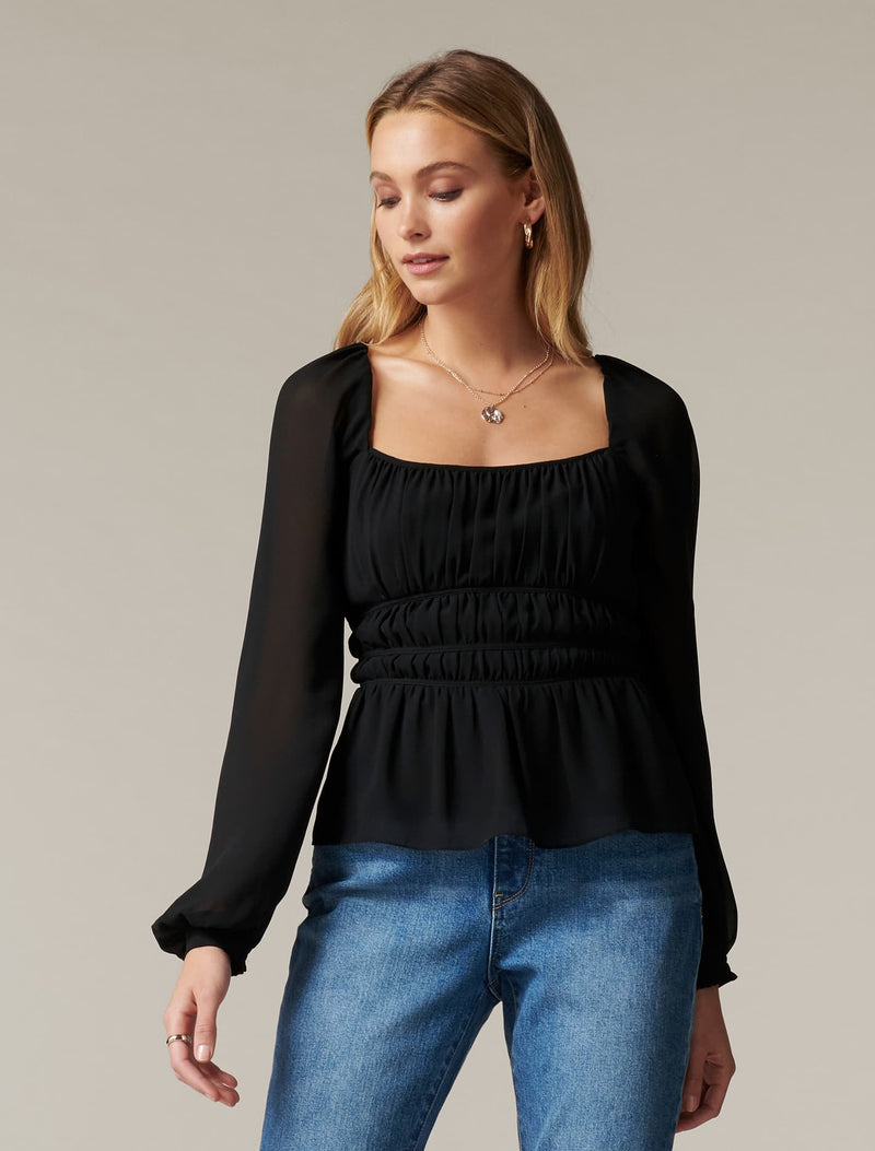 Macy Shirred Waist Blouse - Forever New