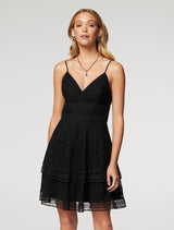 Isabel Tiered Lace Mini Dress - Forever New