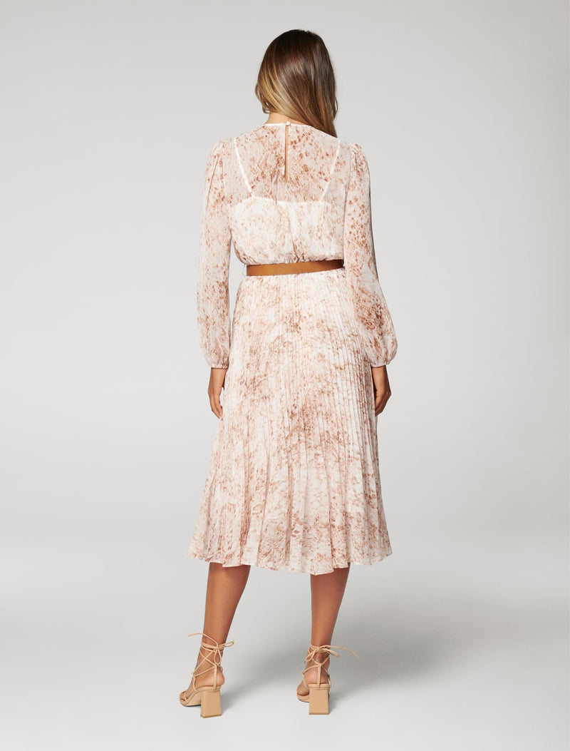 Fiona Pleat Belted Midi Dress - Forever New