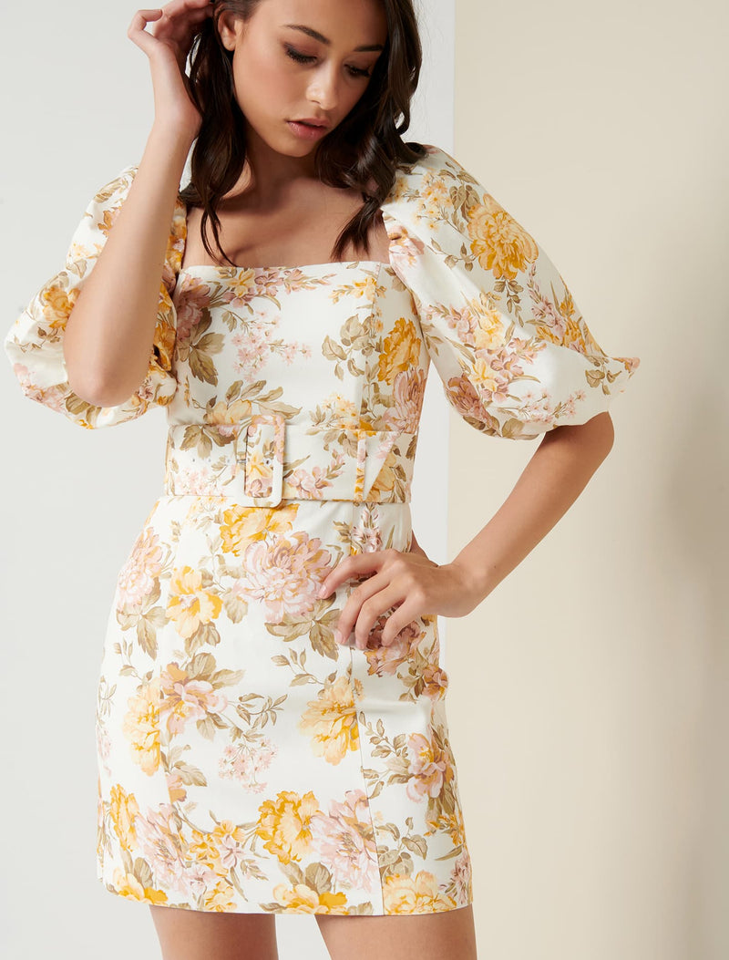 Ashley Puff Sleeve Mini Dress - Forever New