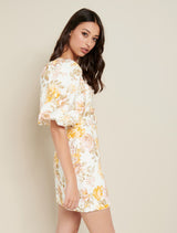 Ashley Puff Sleeve Mini Dress - Forever New