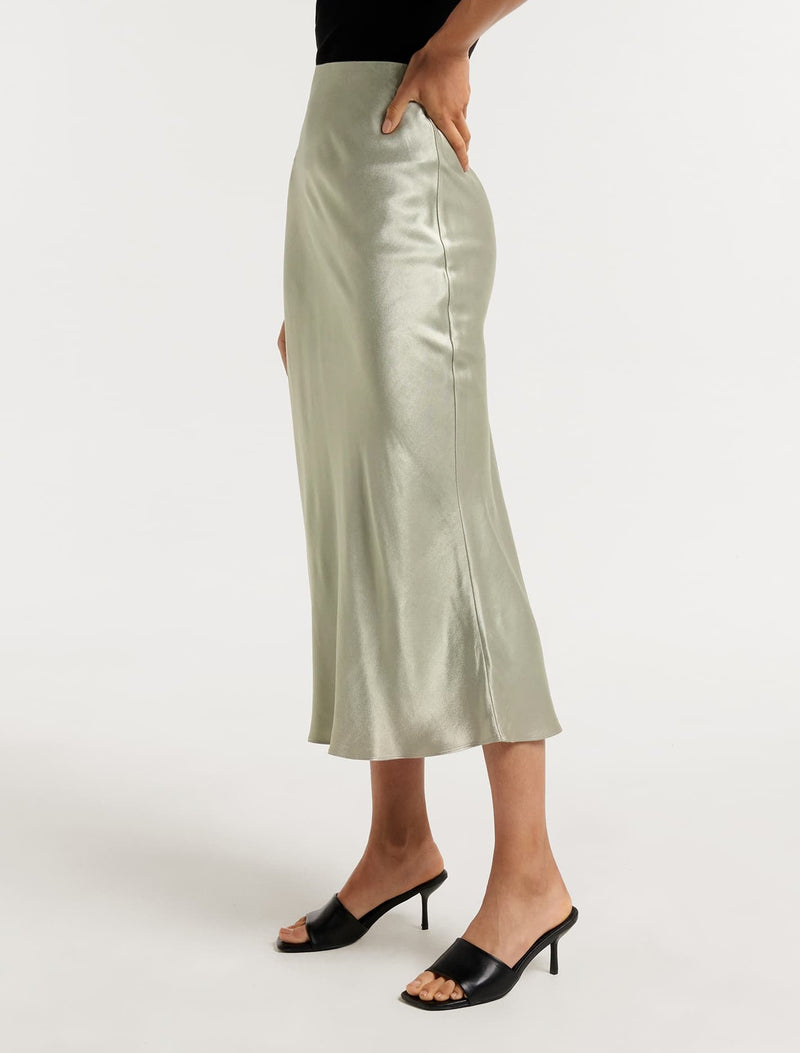 Portia Bias Midi Skirt - Forever New