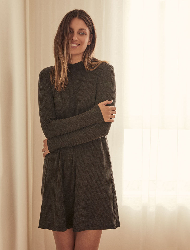 High neck shift dress shop