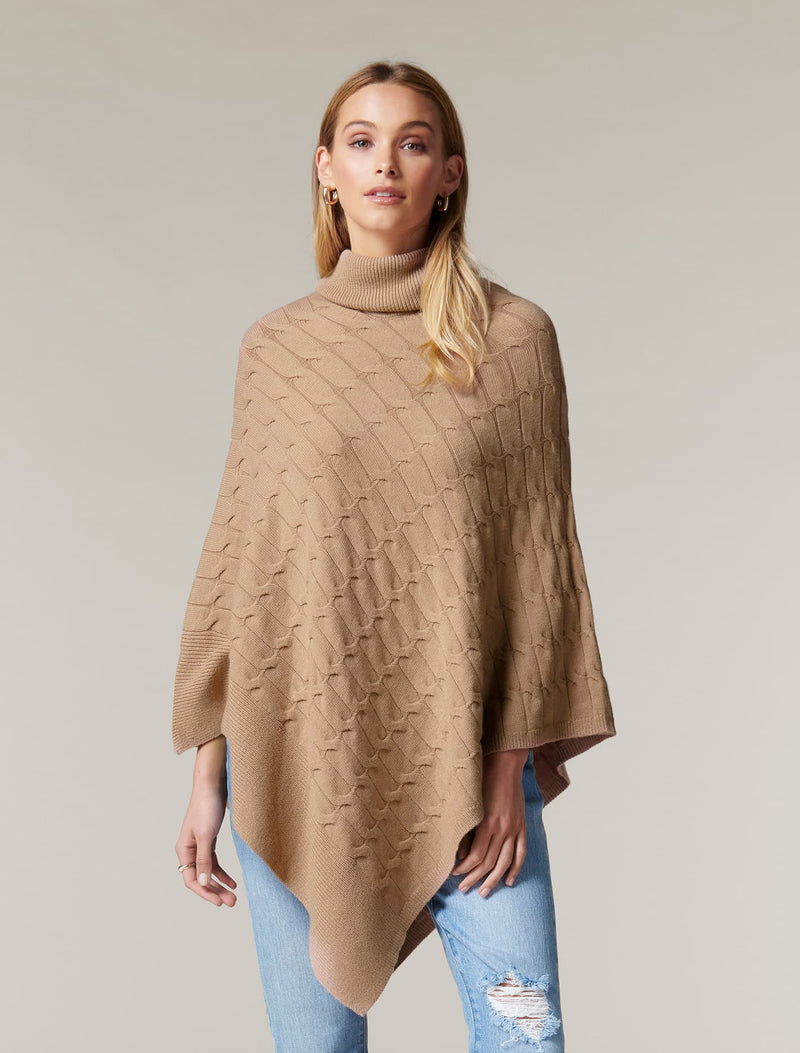 Ruby Cable Knit Poncho - Forever New